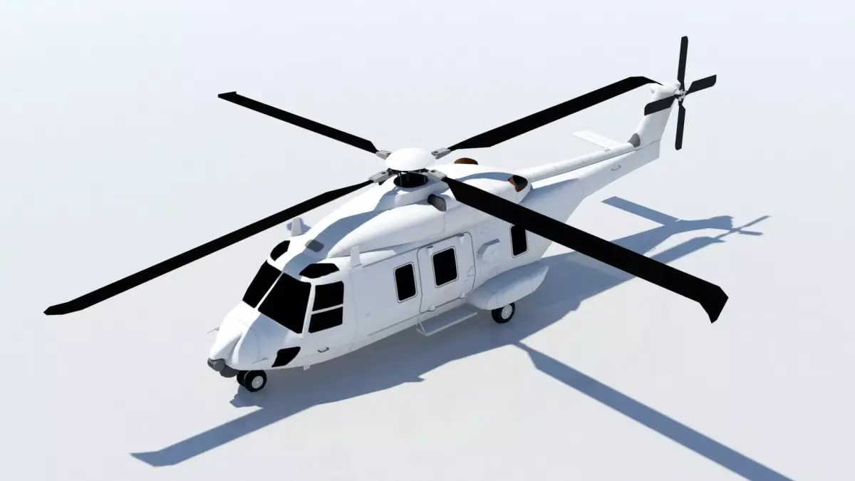 NH90 static blank Low-poly 3D model