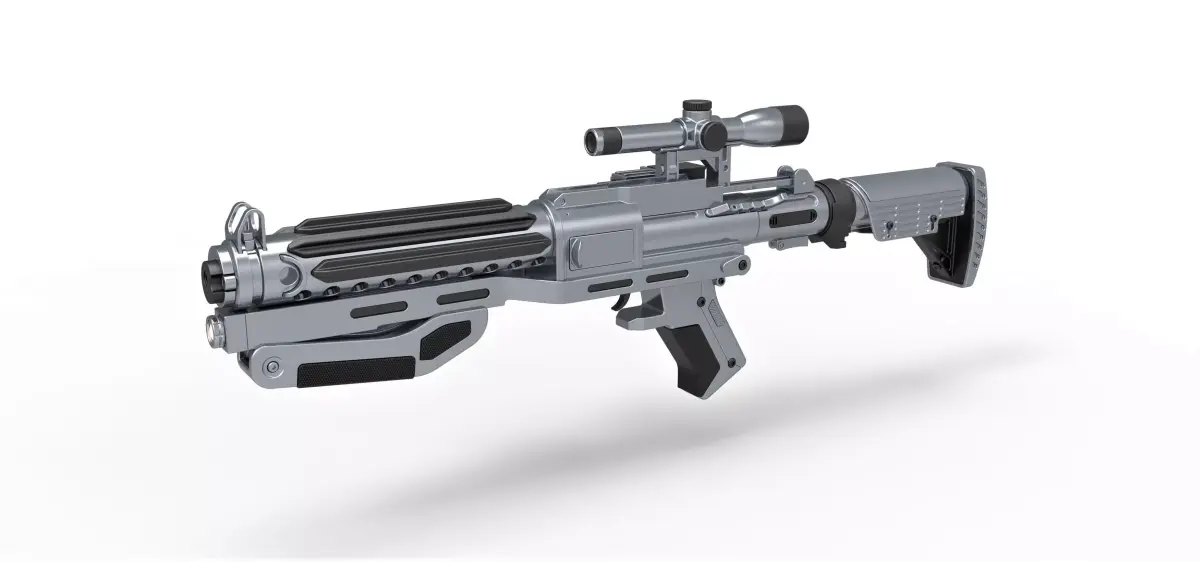 Captain Phasma Blaster rifle F-11D Star Wars The Force Awakens 3D model