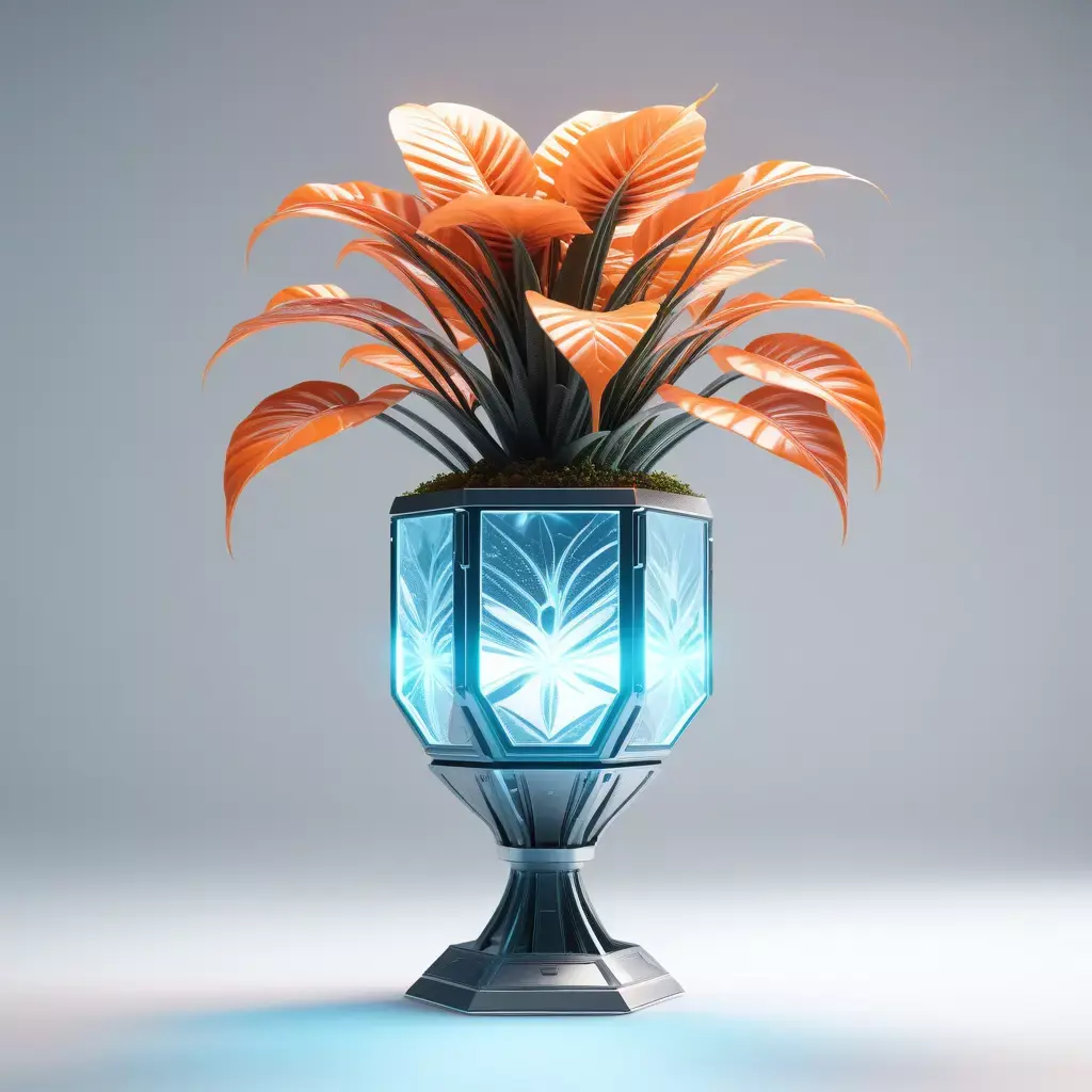 SciFi Glowing Planter Plant 3D model