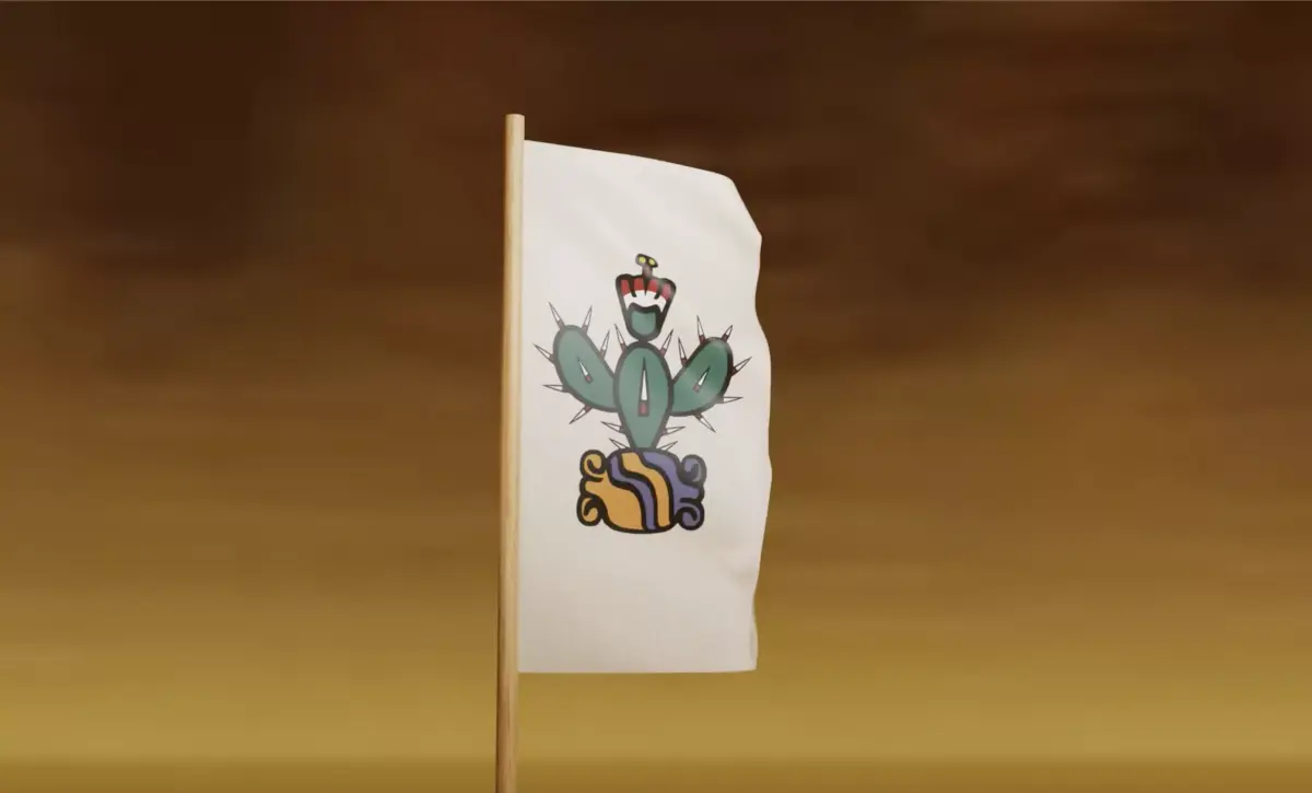 Historical Aztec flag 3D model
