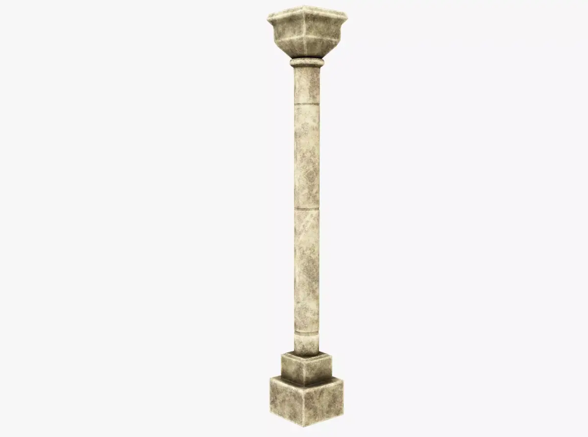 Column stone Low-poly 3D model order