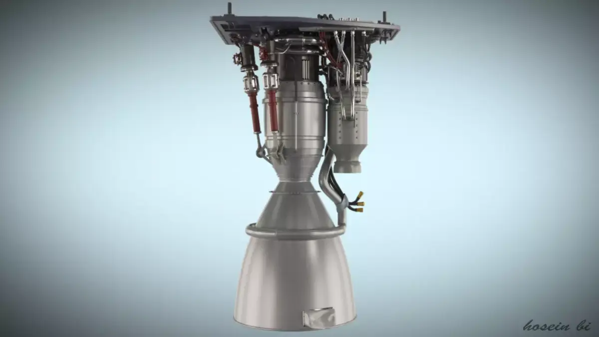 spaceX rocket engine 3D model