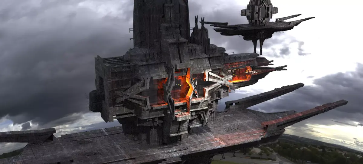 Cyberpunk Mothership Kitbash 1 3D model