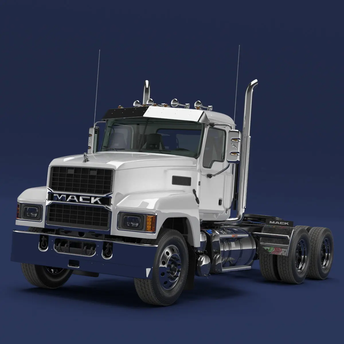 Mack Cargo Truck White 3D model