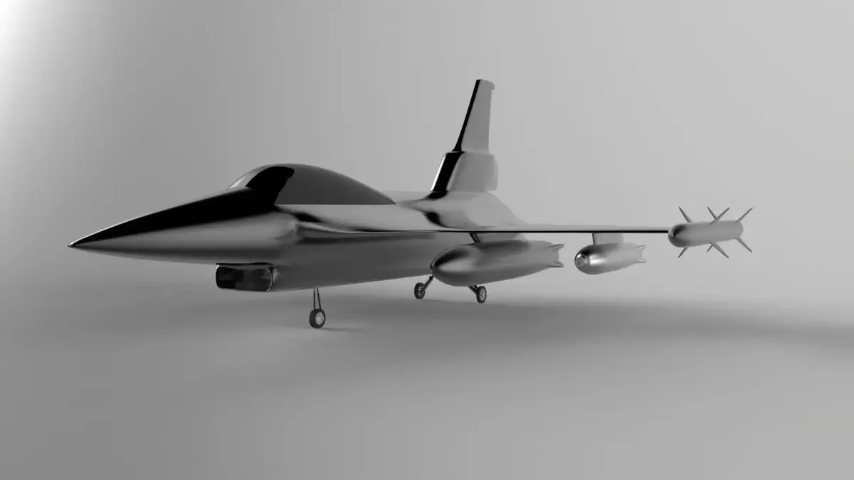 plane fighter jet Low-poly 3D model