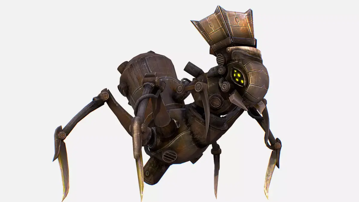 Arthropod Metal Crab Insect Robot Game Character Low-poly 3D model
