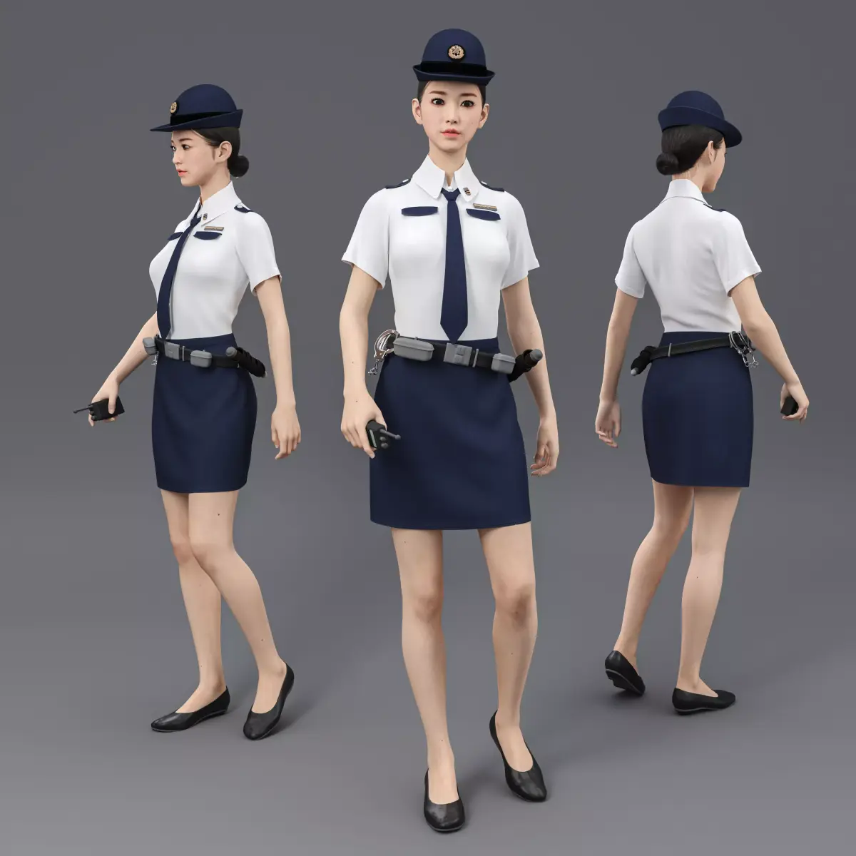 Policewoman officer 3D model