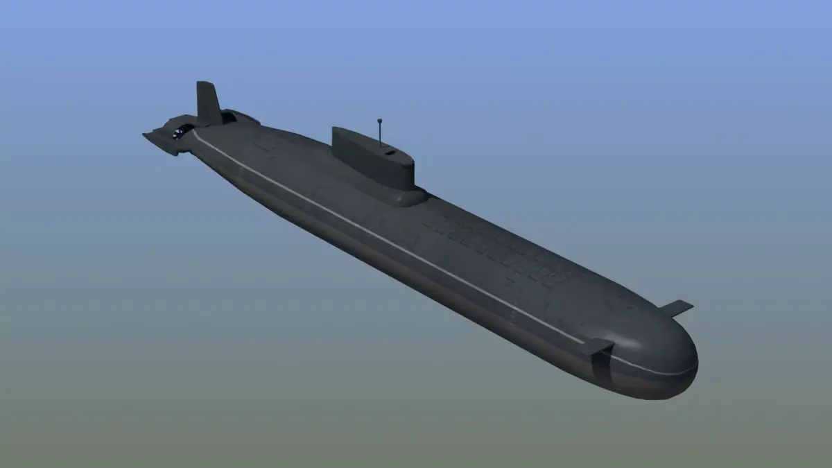 Typhoon Submarine Low-poly 3D model