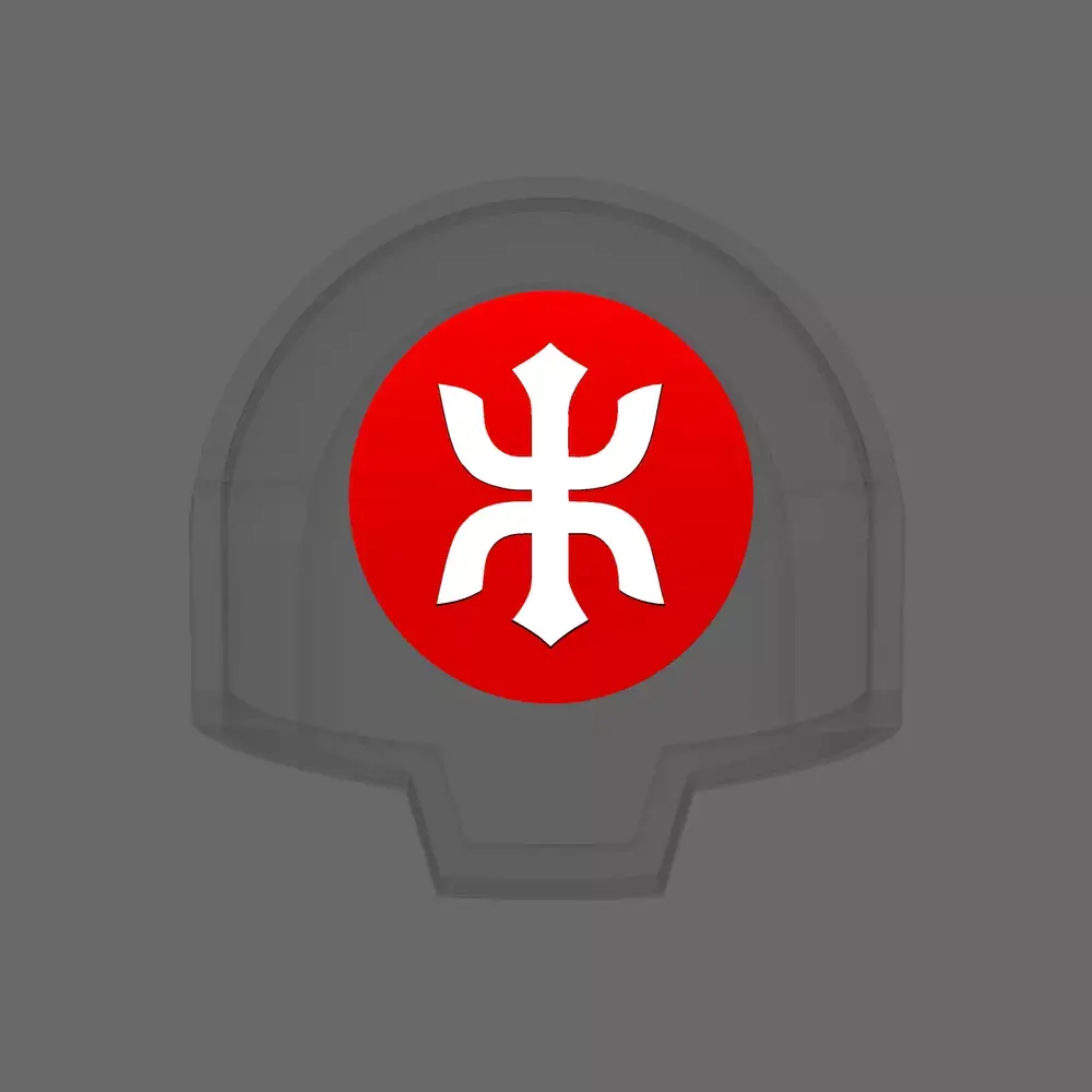 Red Ronin Chapter DV04 Shoulder Circle Symbols 3D print model