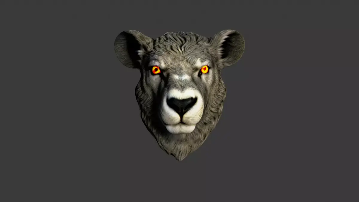 Animal Head Low-poly 3D model 19