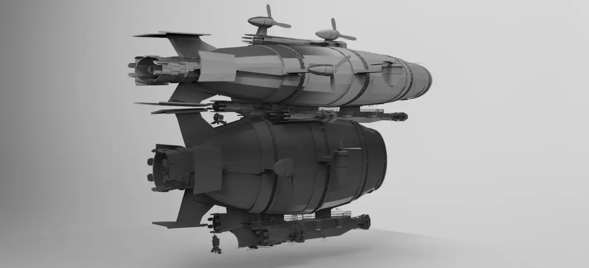 Zeppelin Airship Extended 3D model