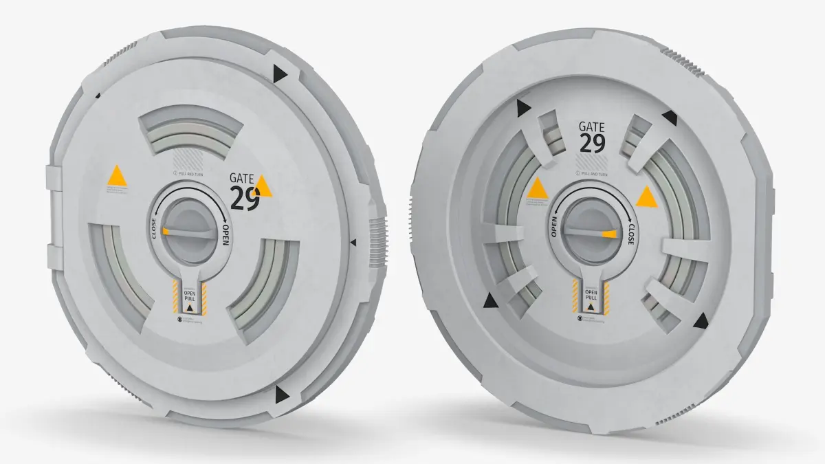 Gate 29 Sci-Fi Access Hatch White 3D model