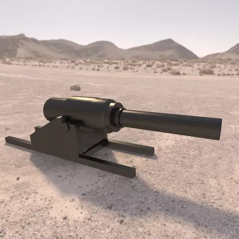 vavasseur gun Civil War low poly Low-poly 3D model