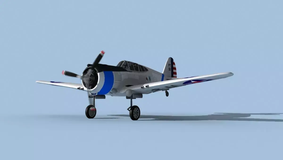 Curtiss P-36C Hawk V01 USAAF 3D model