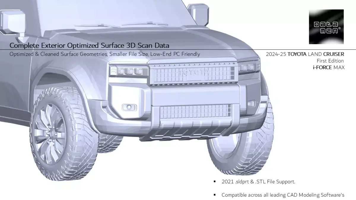 2024 2025 TOYOTA Land Cruiser PRADO LC250 3D Scan Surface Data 3D model
