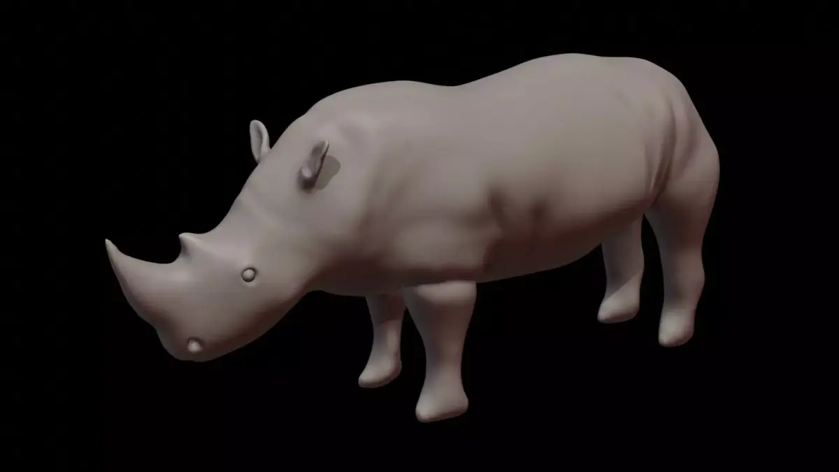 Rhino Base Mesh  3D model