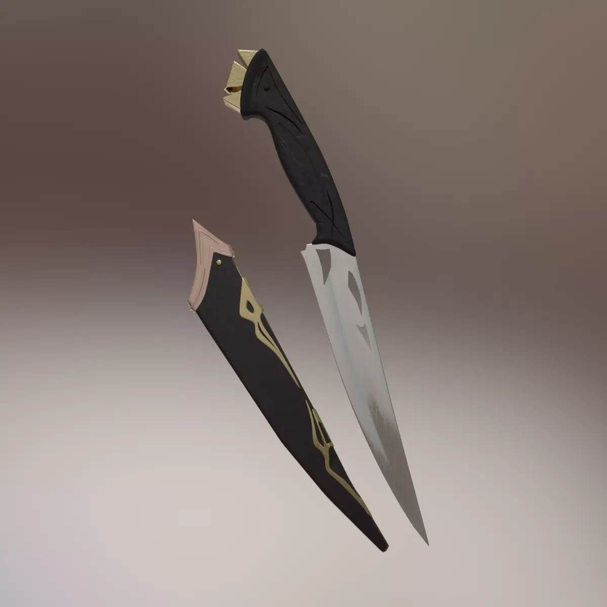 Carved Dagger 3D model