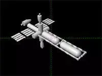 Satellite Model russian space station Free 3D model