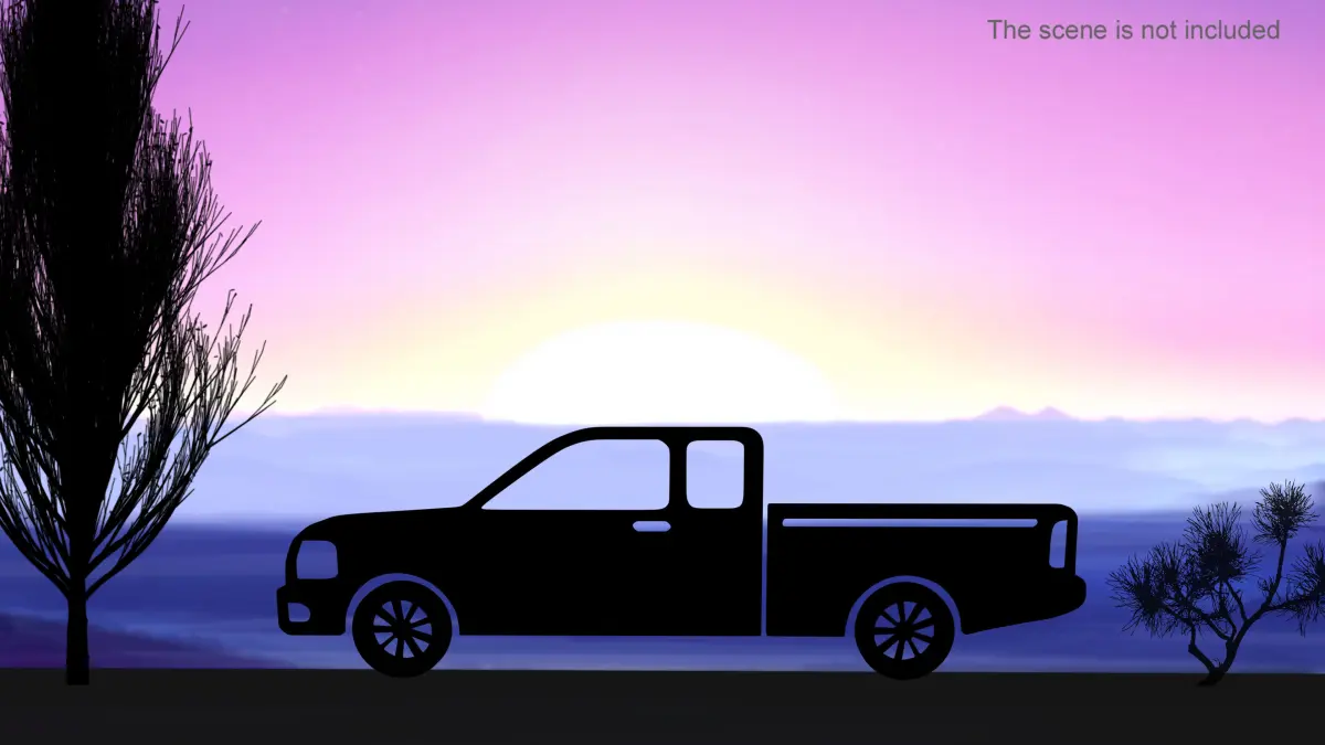 Car Pickup Silhouette 3D model