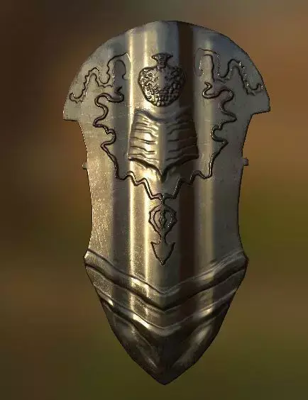 Fantasy Realistic Shield 1 Low-poly 3D model