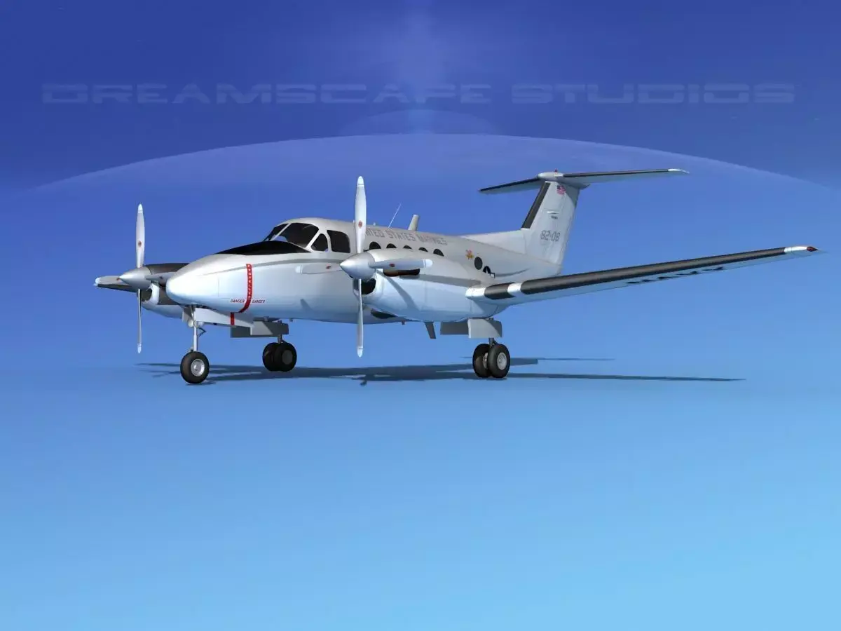 Beechcraft UC-12Q Huron V08 USMC 3D model