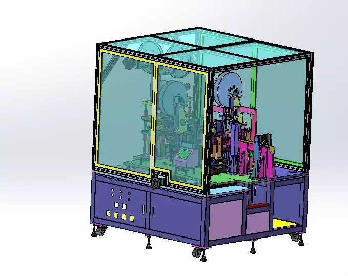Flexible circuit board thermoforming machine Low-poly 3D model