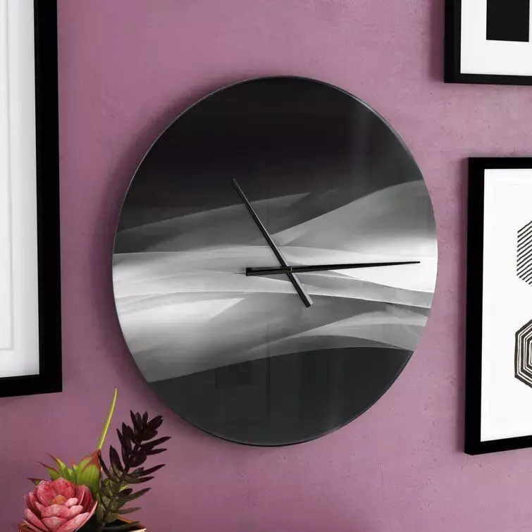 Oversized Glittering Wall Clock Free 3D model