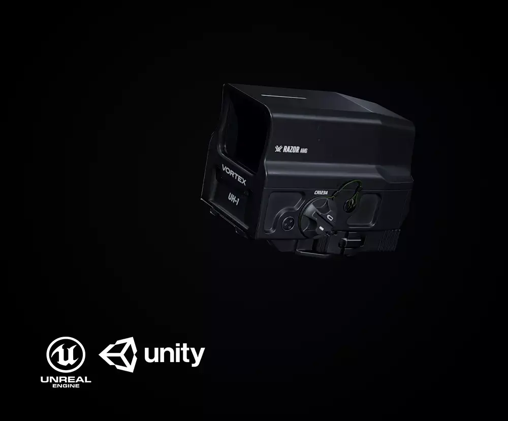 Razor UH-1 Holo PBR Low-poly 3D model
