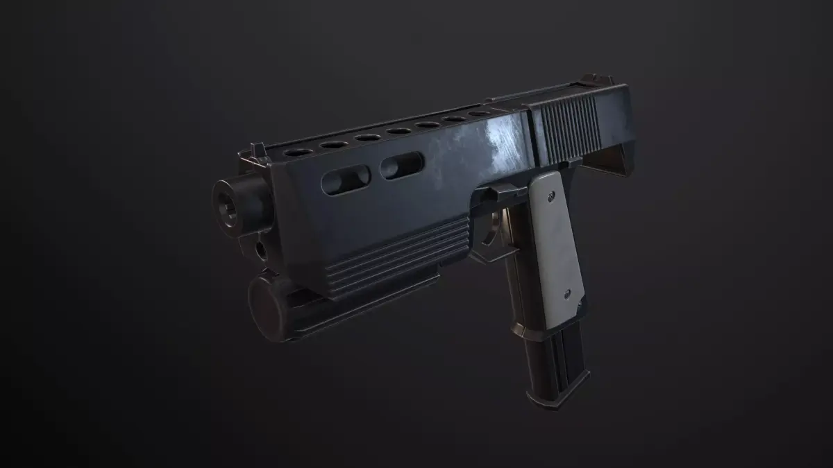 Alyxgun gun Low-poly 3D model
