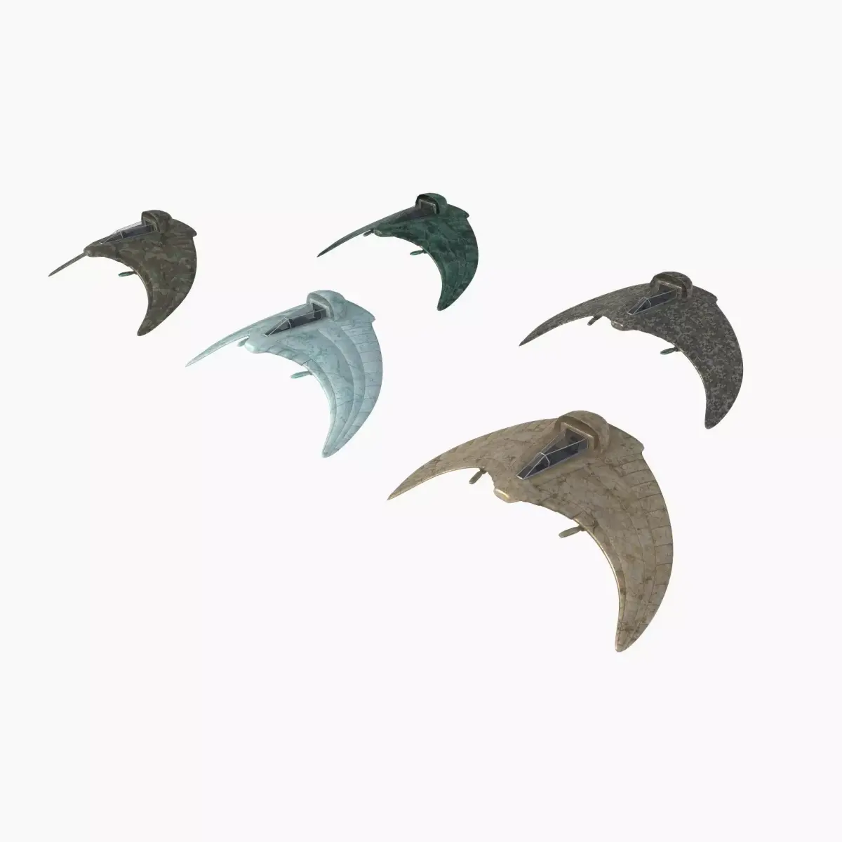 Military glider Low-poly 3D model