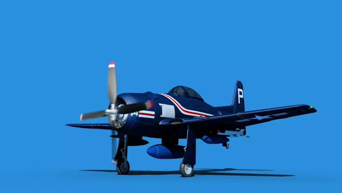 Grumman F8F-2 Bearcat V02 3D model