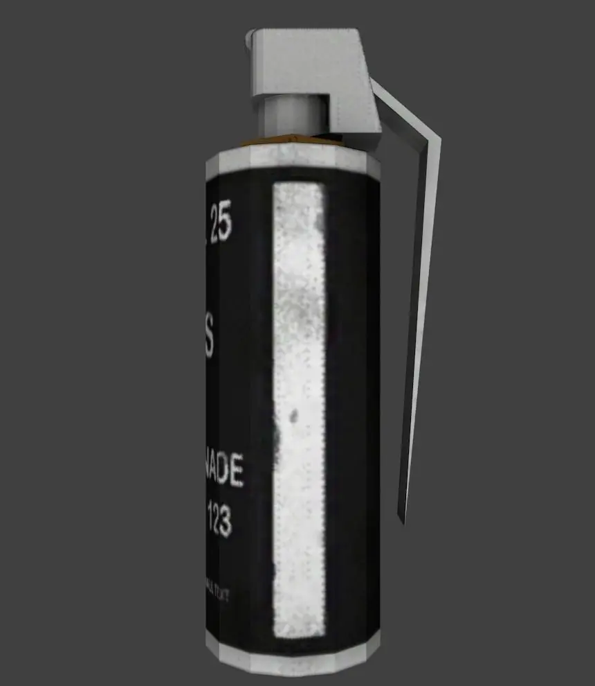 Tear Gas  Grenade Free low-poly 3D model