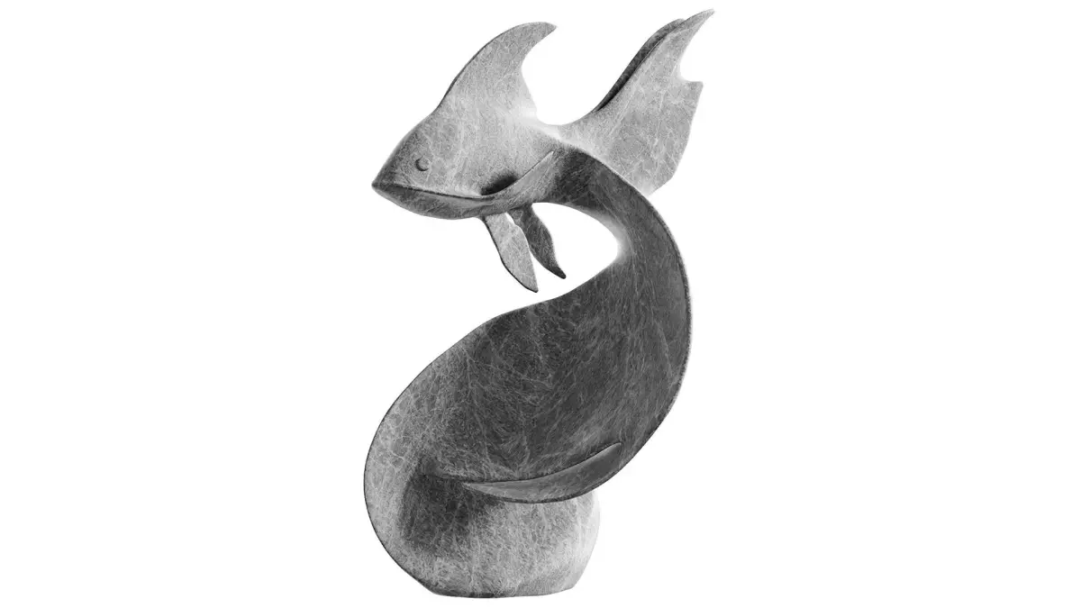 Modern Abstract Fish Sculpture 3D model