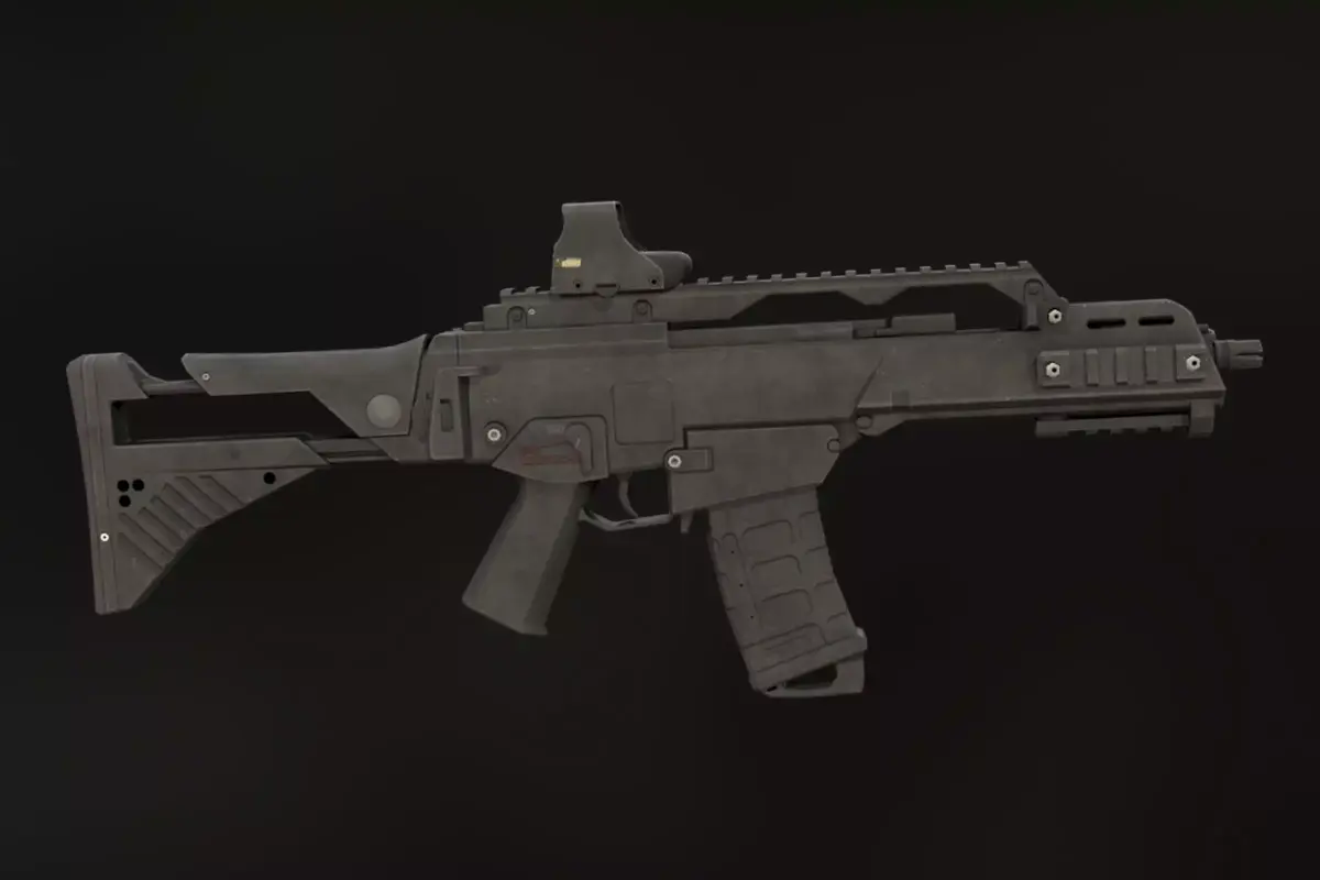Assault rifle G36C Low-poly 3D model