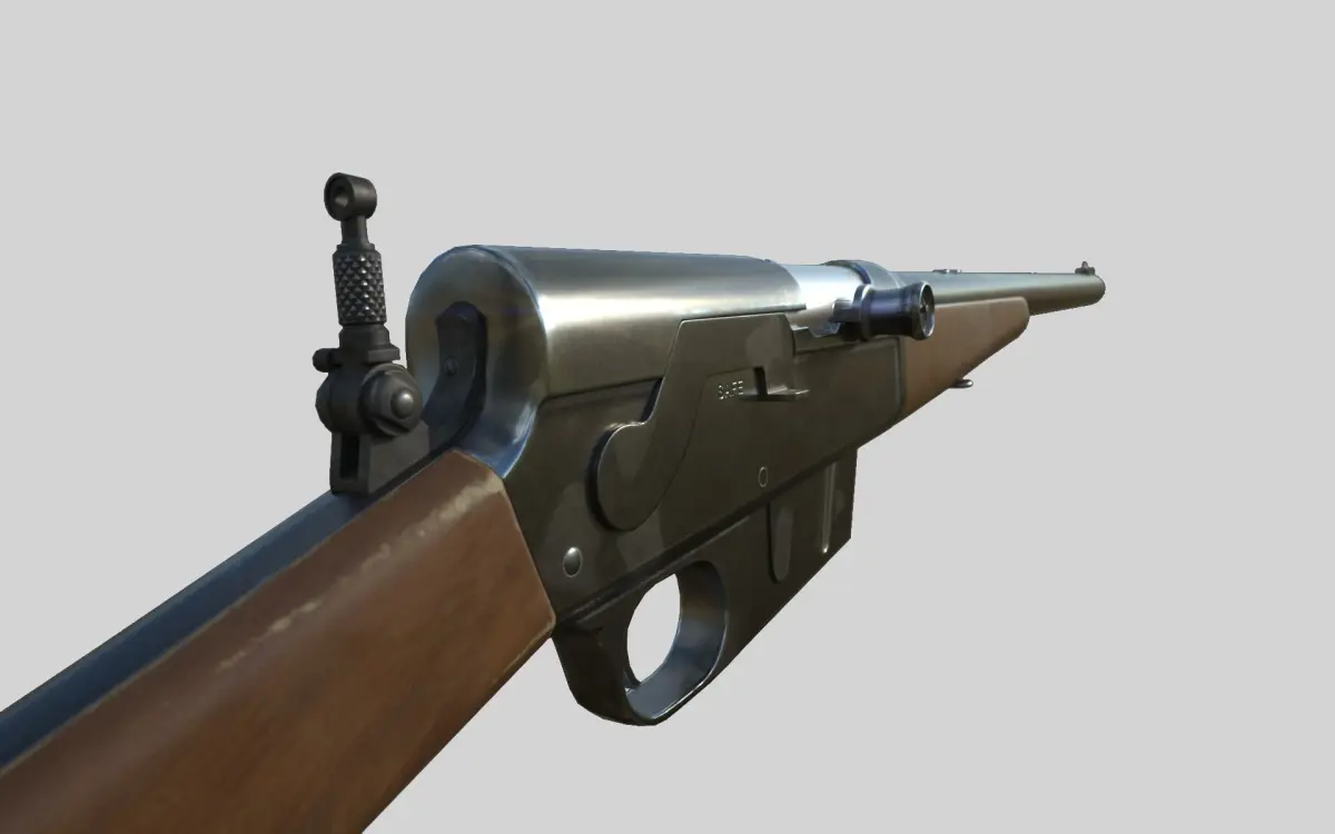 Remington Model 8 cal 35 PBR Low-poly 3D model