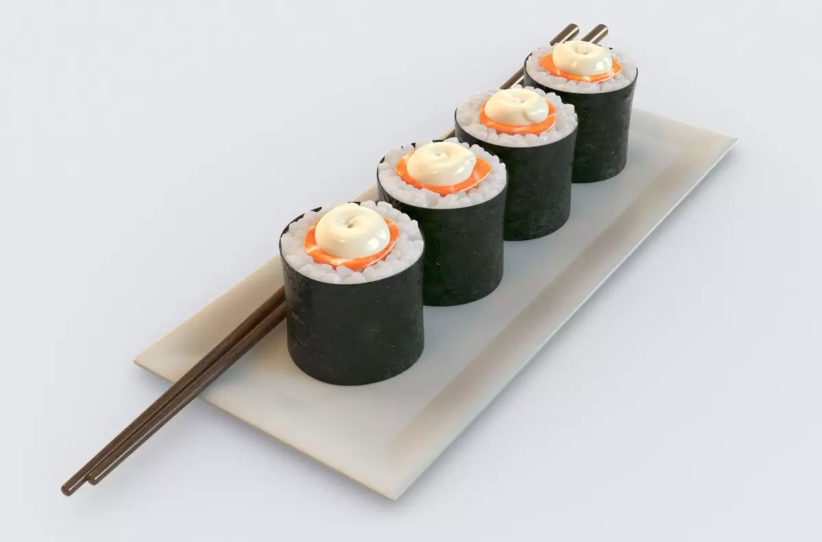 Sushi Salmon Maki 3D model