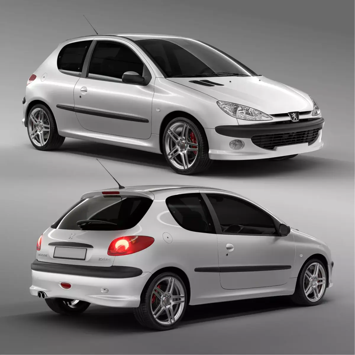 Peugeot 206 Rc Free 3D model