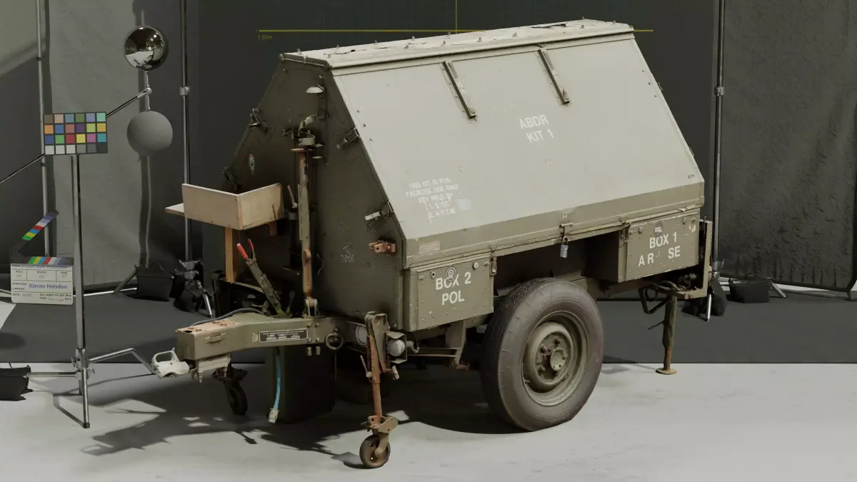 Photogrammetry Model of Military Comms Vehicle Low-poly 3D model