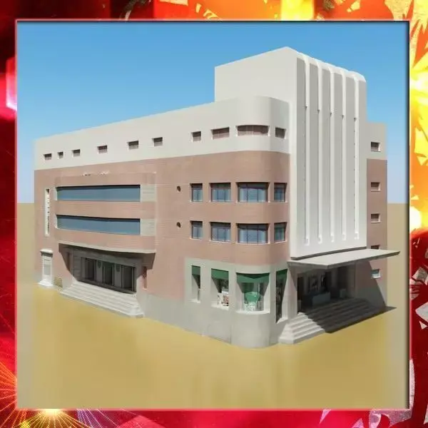Photorealistic Low Poly Building 3D model get