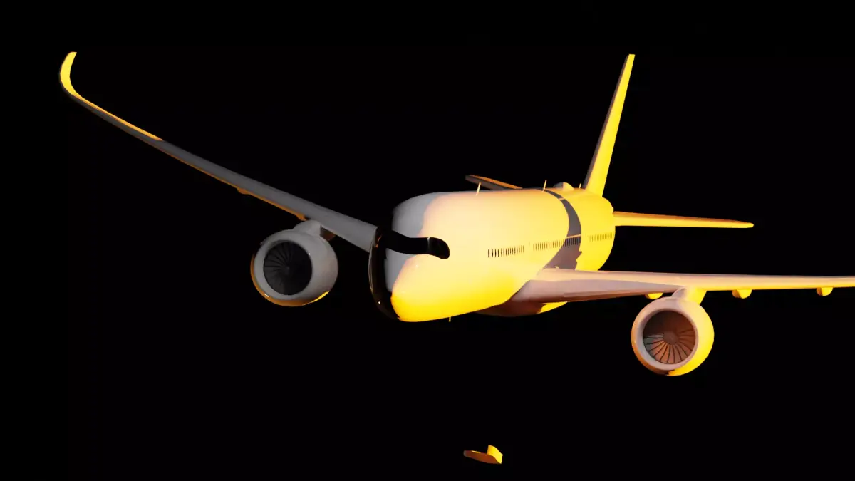 A350-900 with Generic Colours Free 3D model