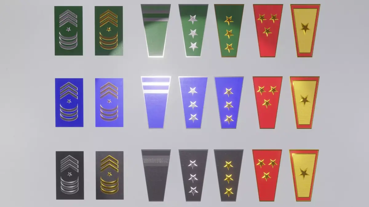military rank 3D model