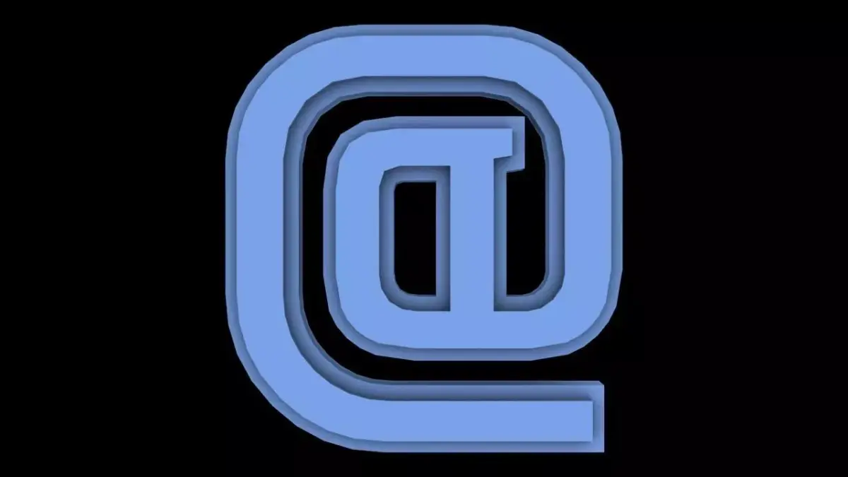 FONT-068 Commercial At Free low-poly 3D model
