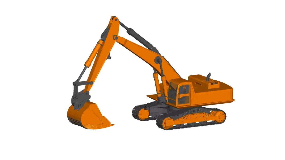 excavator 3D model V4