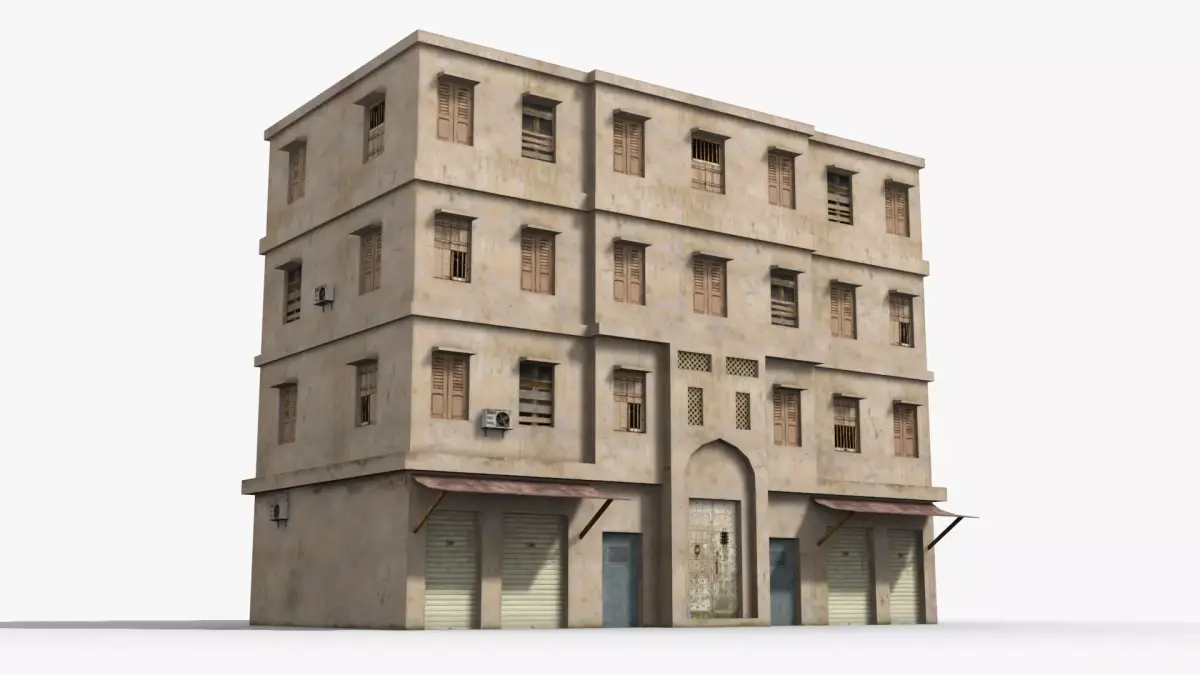 Arab Middle East Building x25 Low-poly 3D model