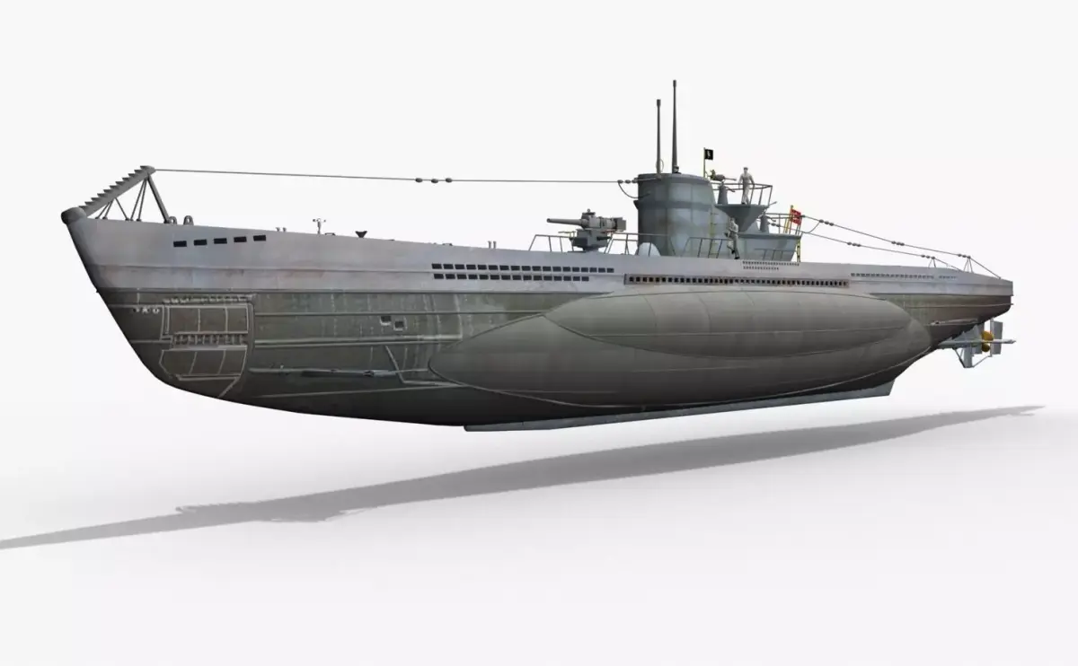 German U-BOAT Type VII 3D model