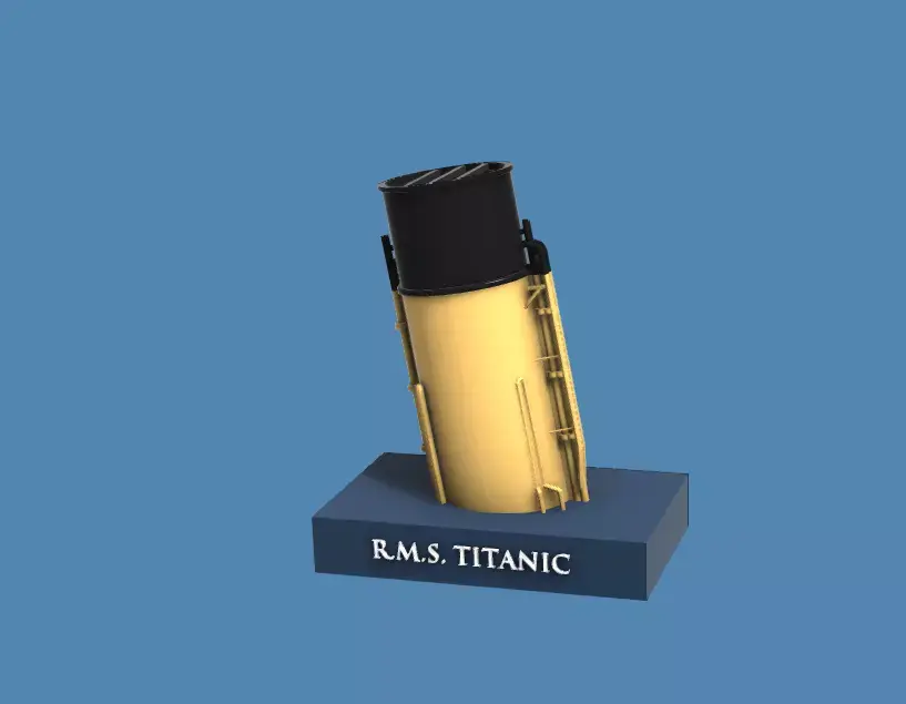 Iconic funnels RMS Titanic 3D print model
