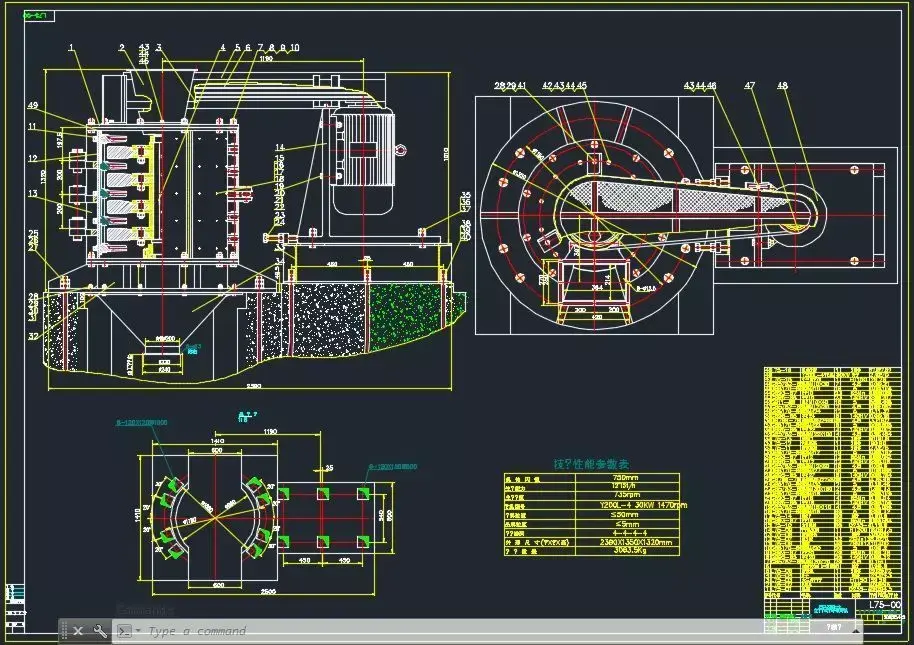 PCL750-4 VERTICAL CRUSHER COMPLETE DRAWING 3D model