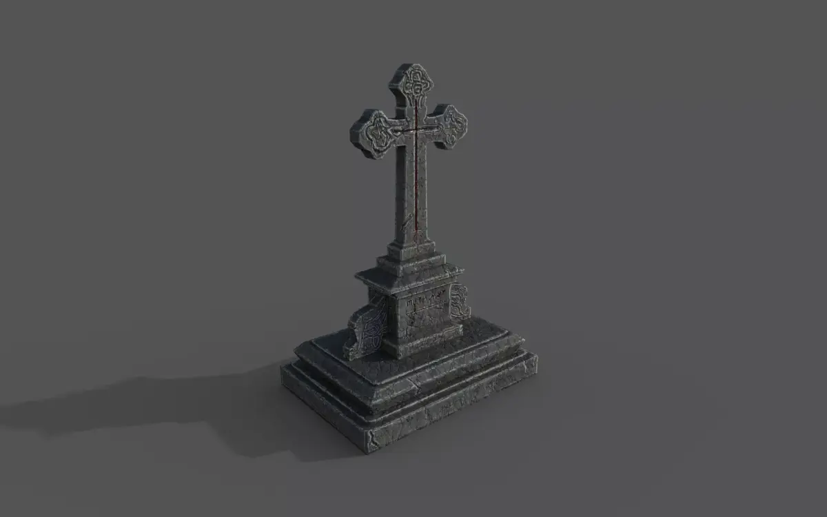 Grave 5 Low-poly 3D model
