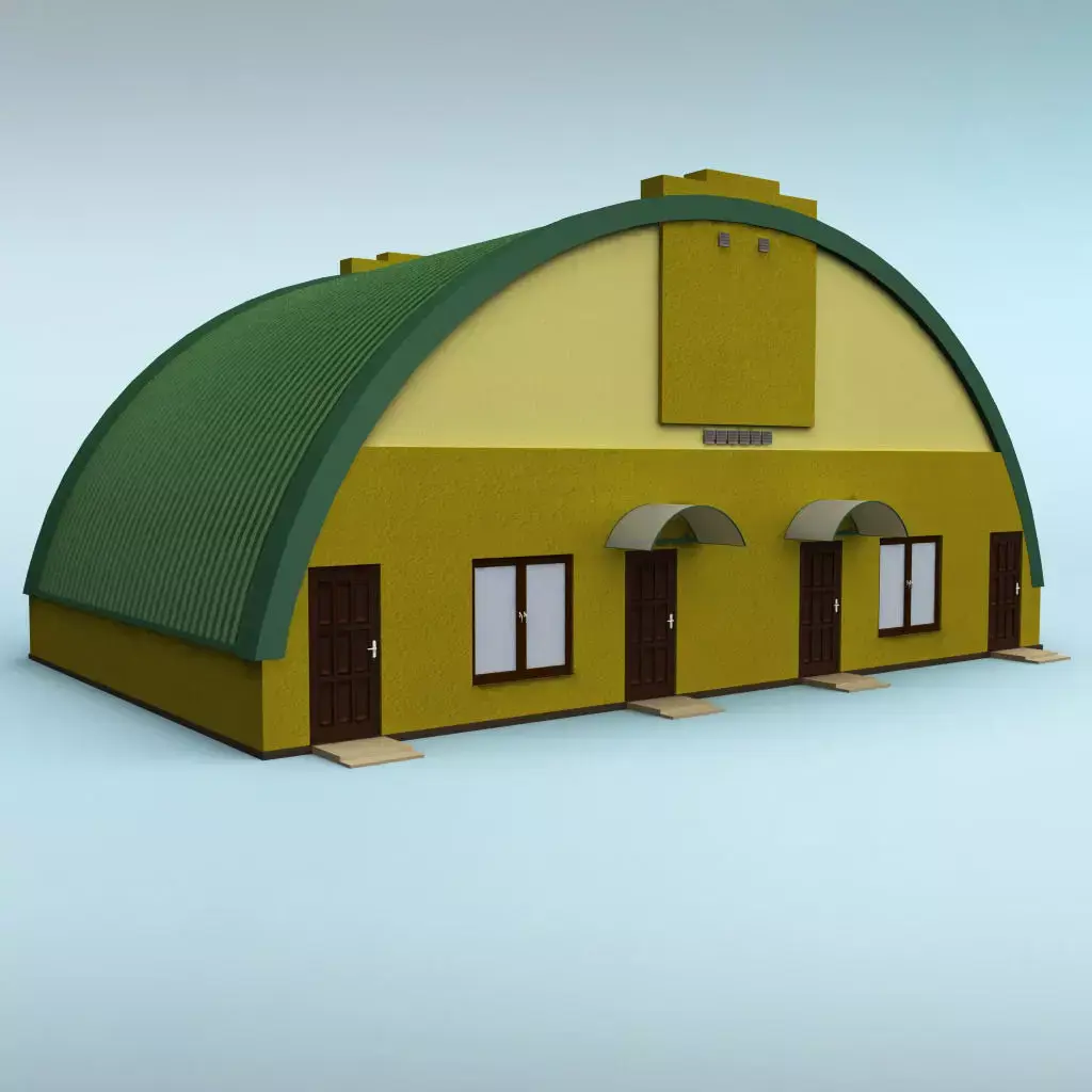 Rounded building 3D model