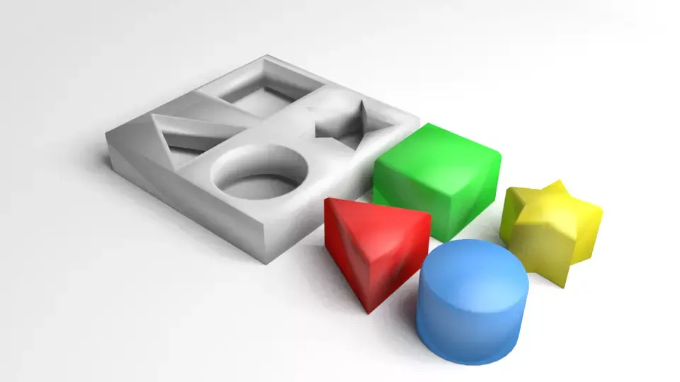 Match Block Toddler Toy 3D model